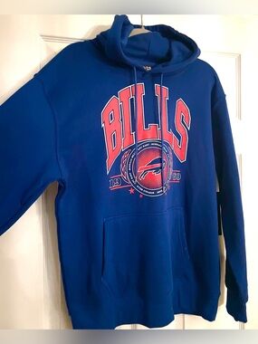 NEW Buffalo Bills Hoodie ULTRA GAME Sz Medium Red/Blue Buffalo Graphic logo $85
